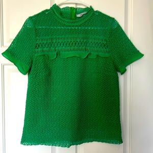 Fun green top with sheer back